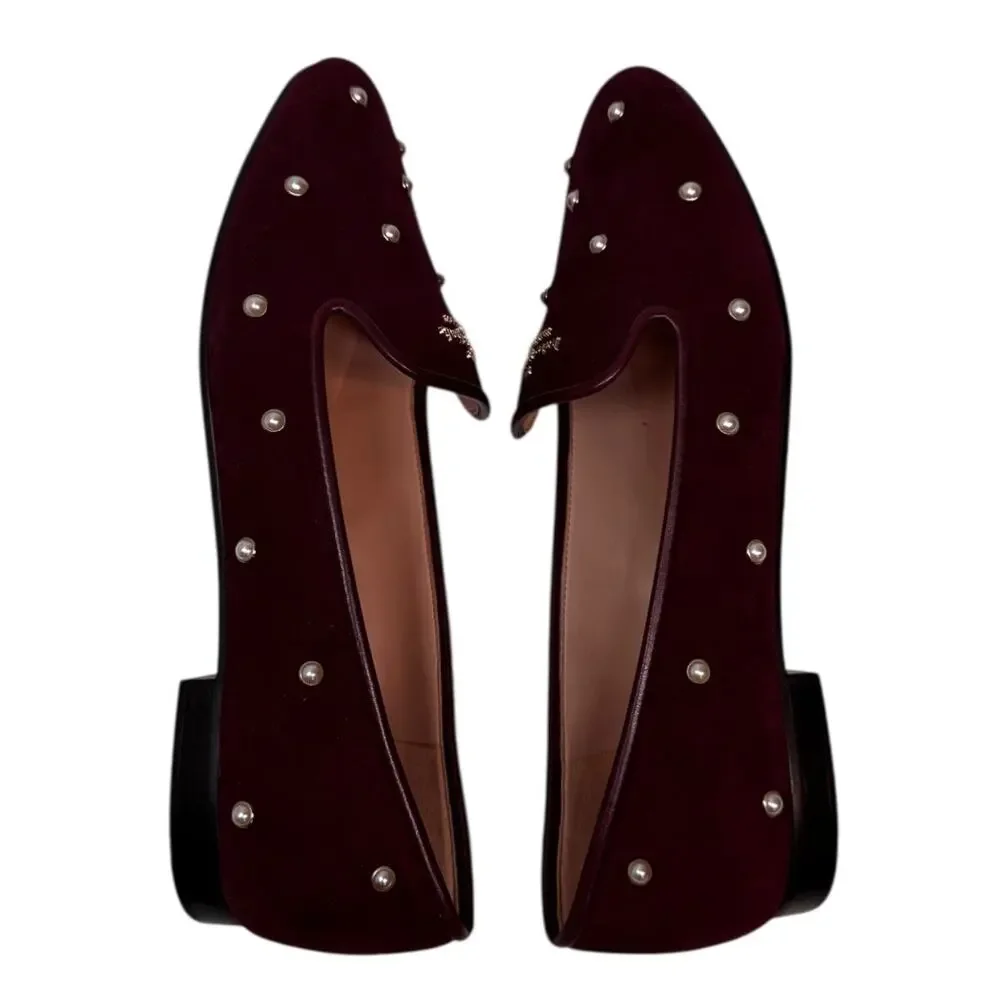 KATE SPADE $249 Claudia Pearl Flats SZ 9.5 NARROW